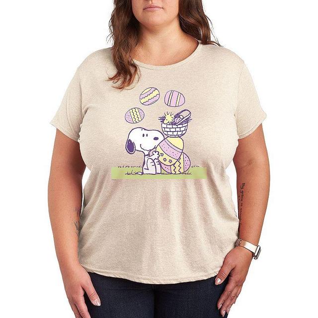 Plus Peanuts Snoopy & Woodstock Easter Comic Panel Graphic Tee, Womens Product Image