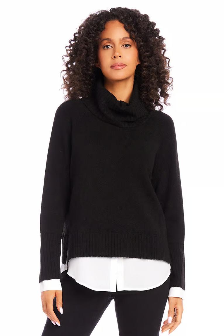 Layered Turtleneck Sweater Product Image