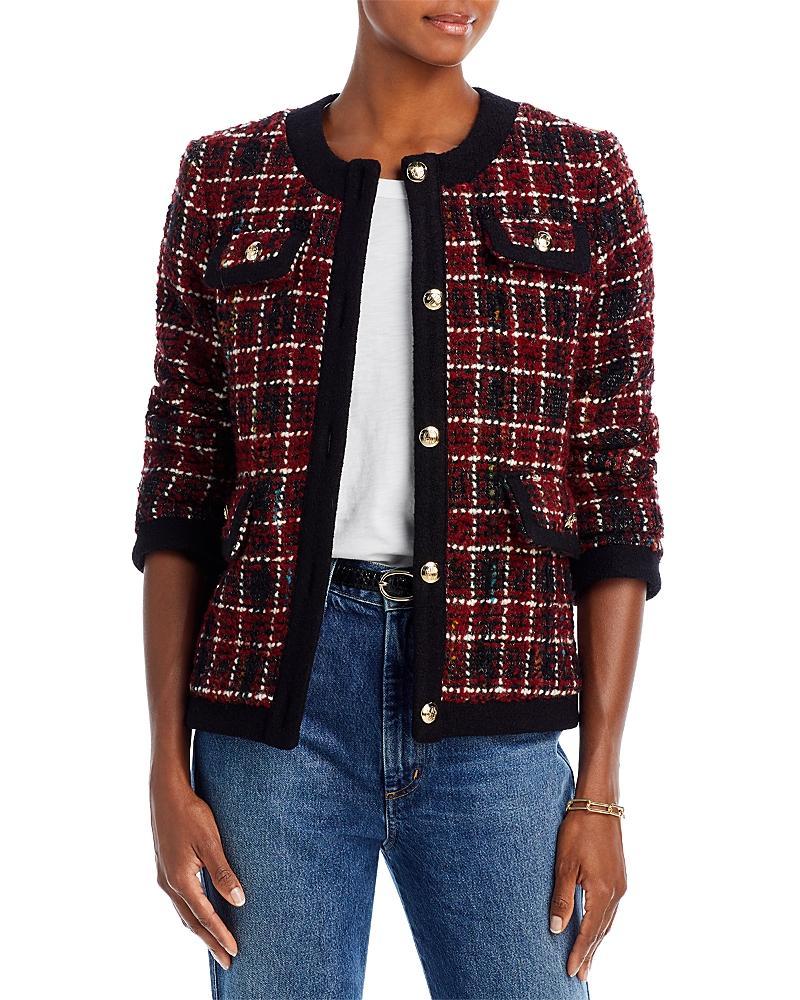 Womens Lydia Wool-Blend Plaid Jacket Product Image