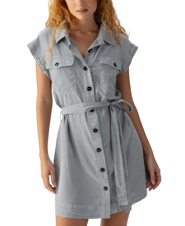 Women's Theo Belted Cap-Sleeve Button-Up Dress Product Image