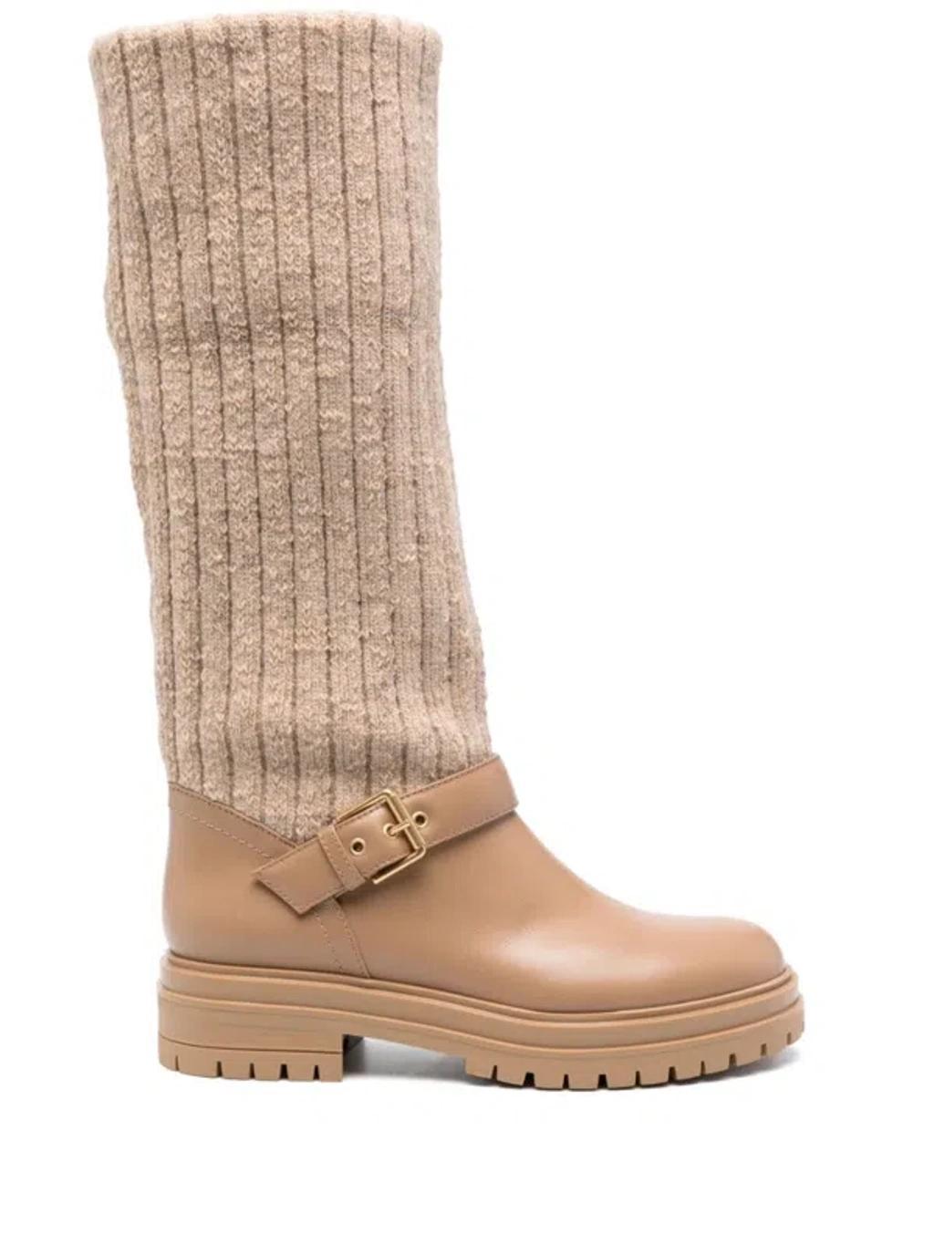 GIANVITO ROSSI Thurso Boots In Beige product image