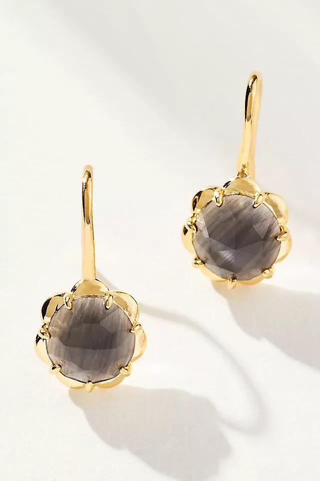 Glass Stone Drop Earrings Product Image