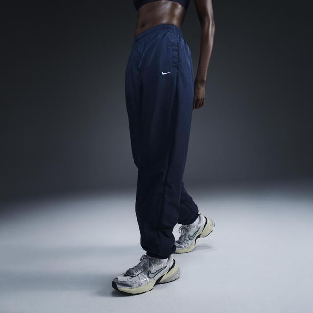 Womens Nike Sportswear Essential Mid-Rise Oversized Woven Jogger Pants Product Image