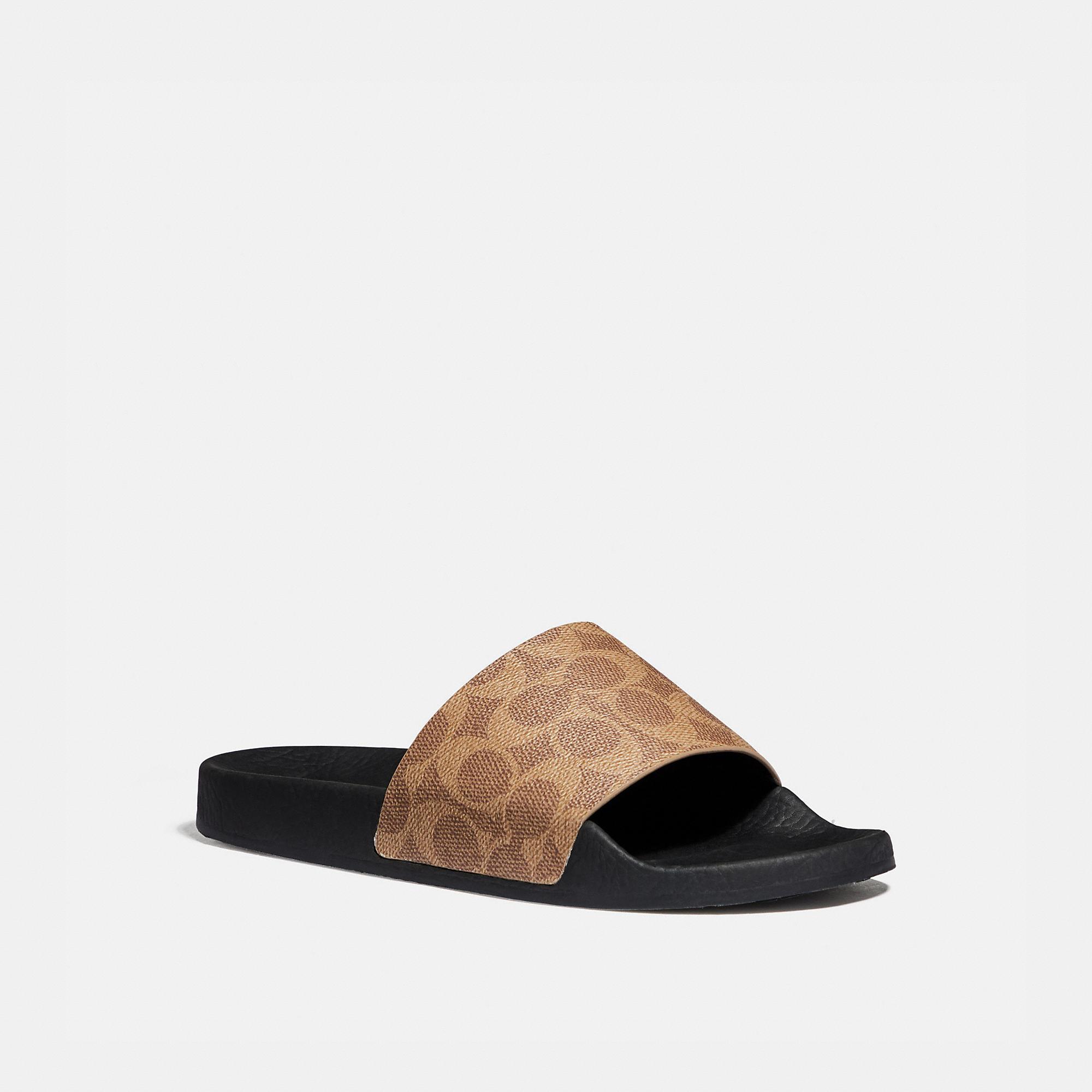 COACH Udele Logo Print Rubber Pool Slides Product Image