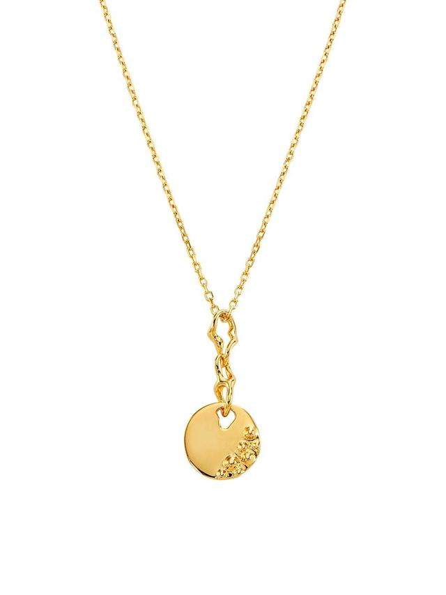 Womens Blues 18K-Gold-Plated Pendant Necklace Product Image