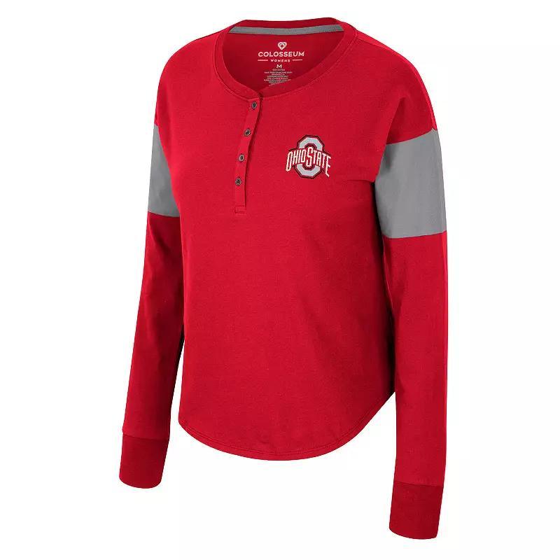 Womens Hawkeyes Cheryl Long Sleeve Henley Product Image