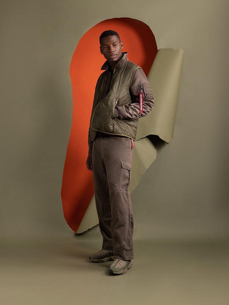 MIXED MEDIA QUILTED UTILITY JACKET Product Image