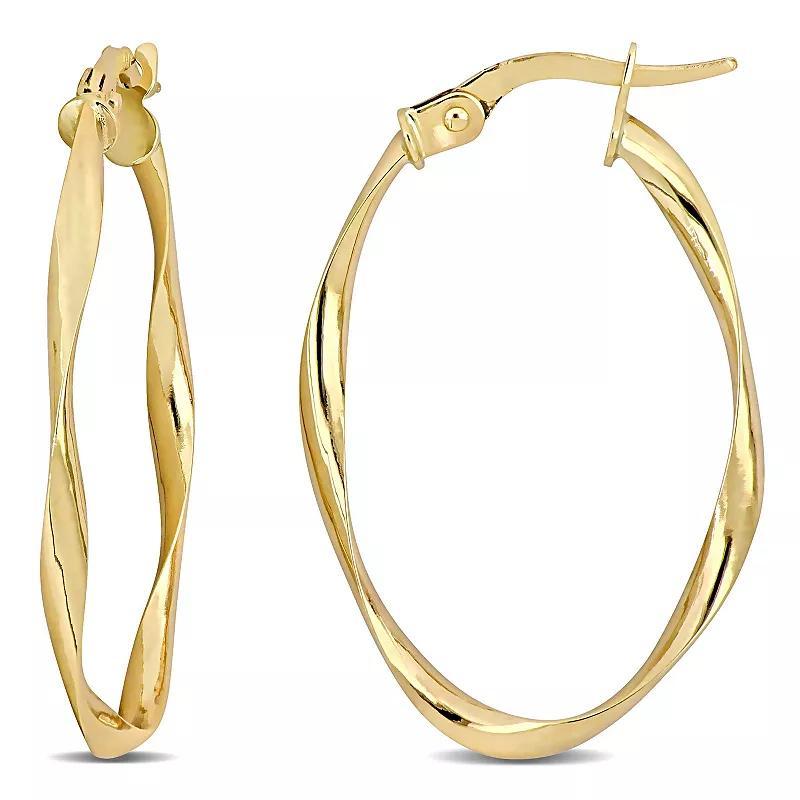 Stella Grace 10k Gold Twisted Hoop Earrings, Womens Product Image