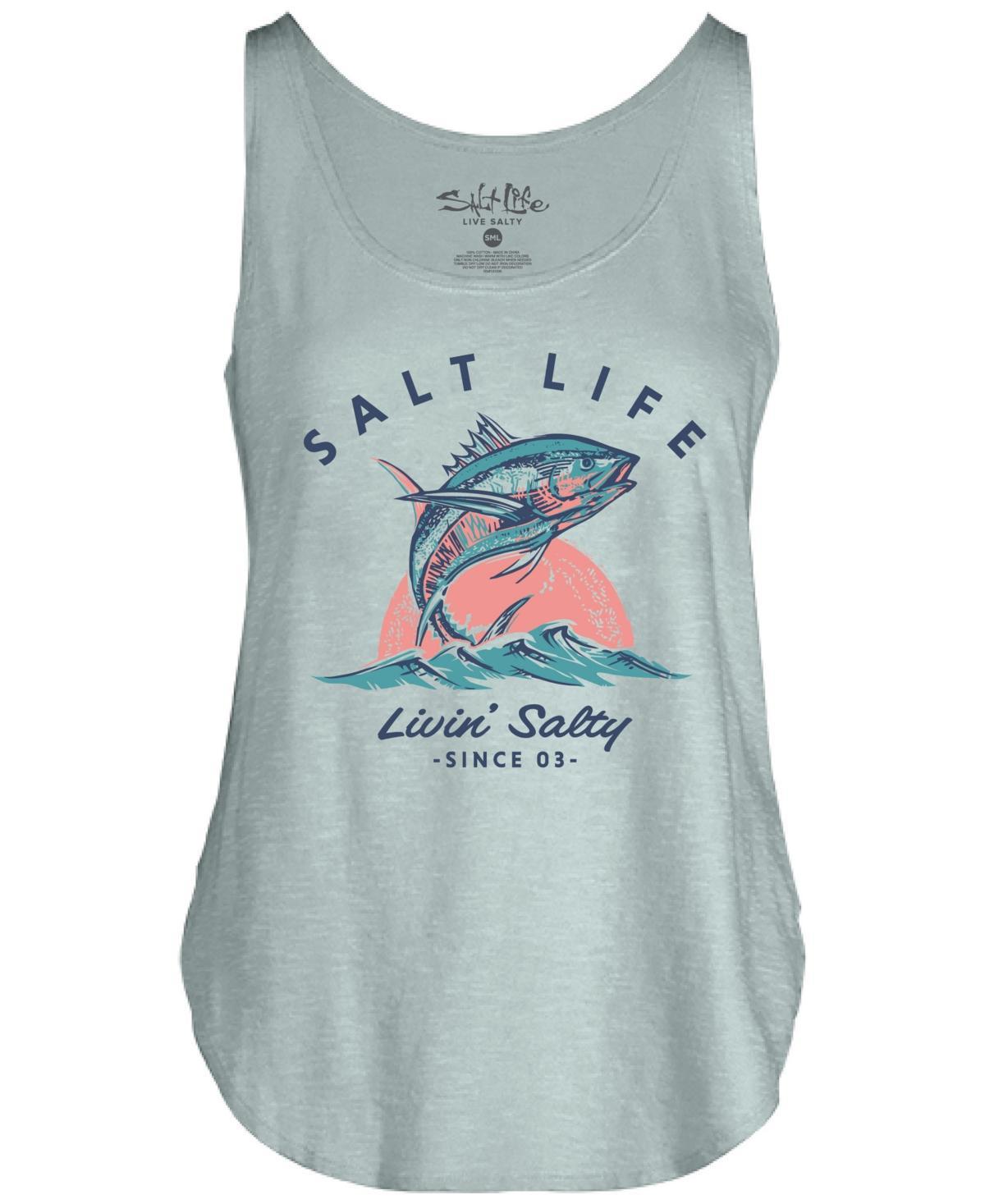 Salt Life Womens Epic Tuna Scoop-Neck Tank Top Product Image