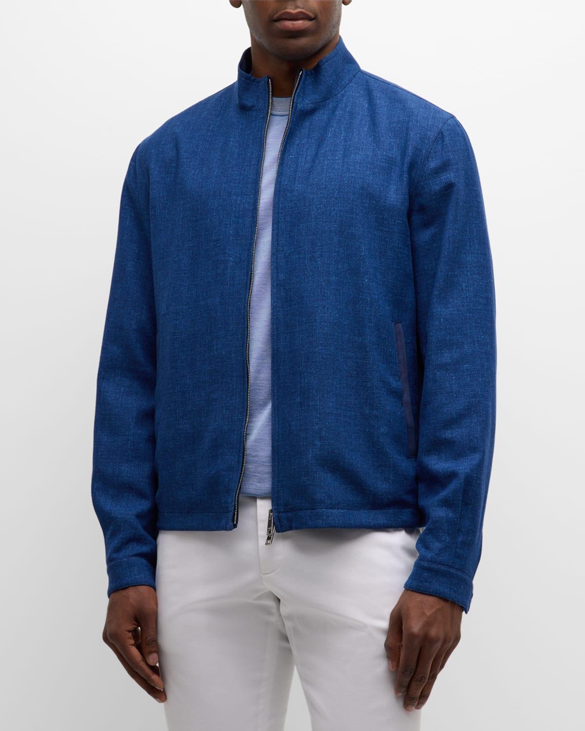 Mens Oasi Cashmere-Linen Full-Zip Blouson Product Image