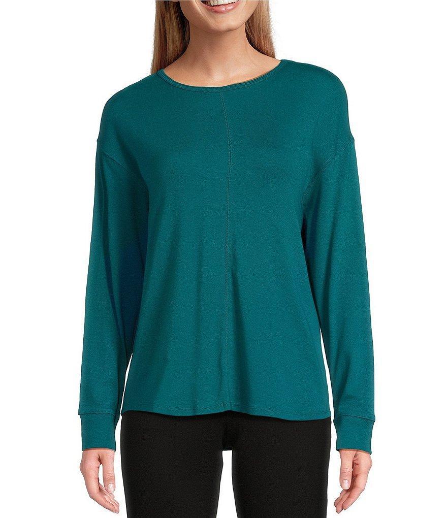 Westbound Petite Size Round Neck Long Sleeve Knit Tee Shirt product image