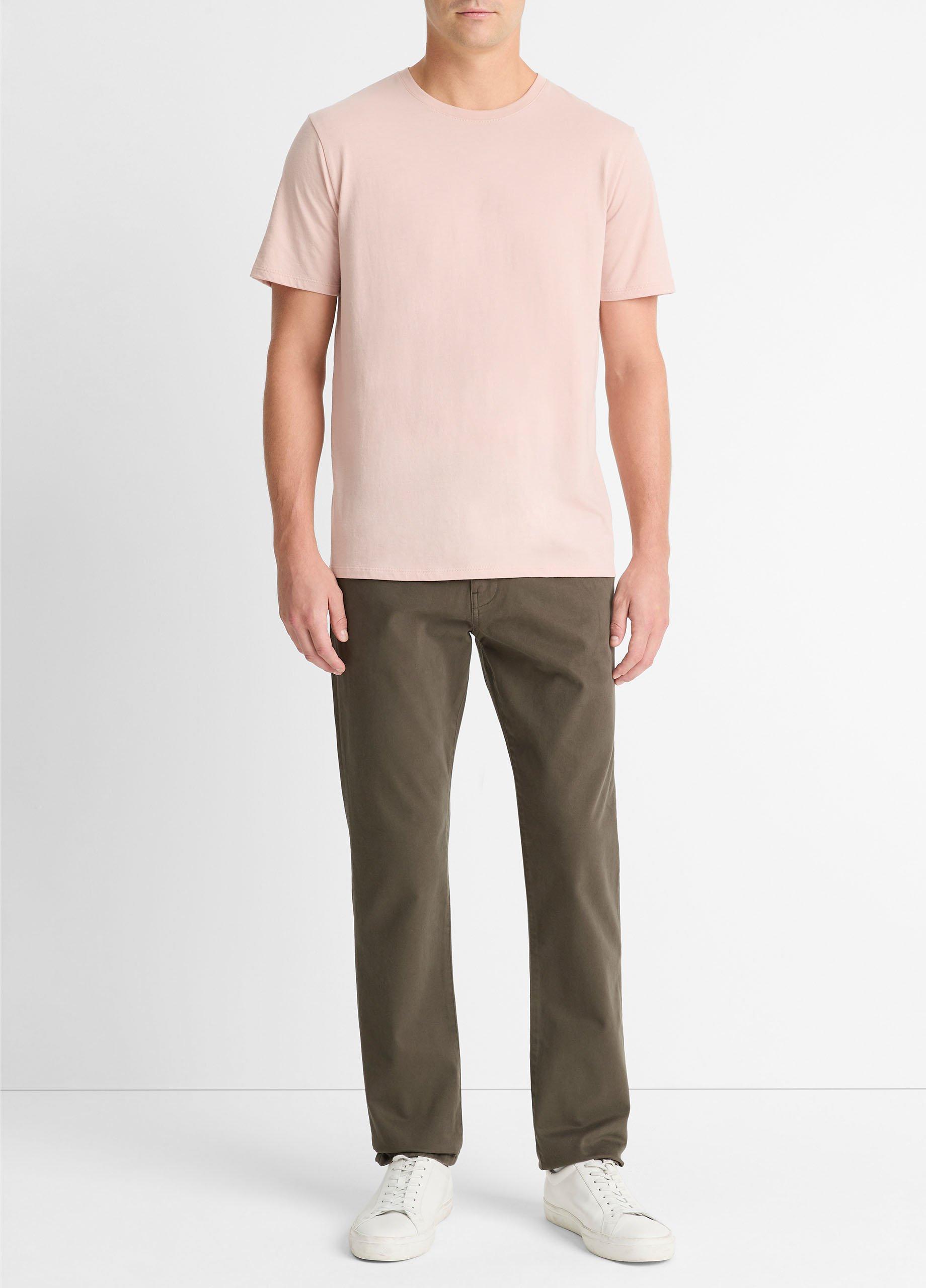 Mens Pima Cotton Crew Neck T-Shirt, Pink Haze, Size M Vince Product Image