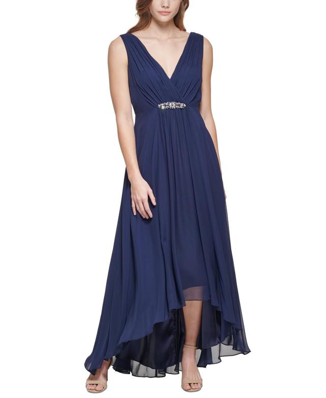 Eliza J Embellished High/Low Chiffon Dress Product Image