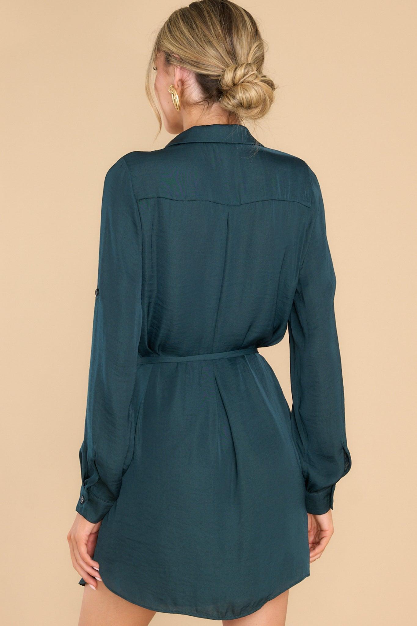 Basic Privileges Dark Emerald Dress Green Product Image