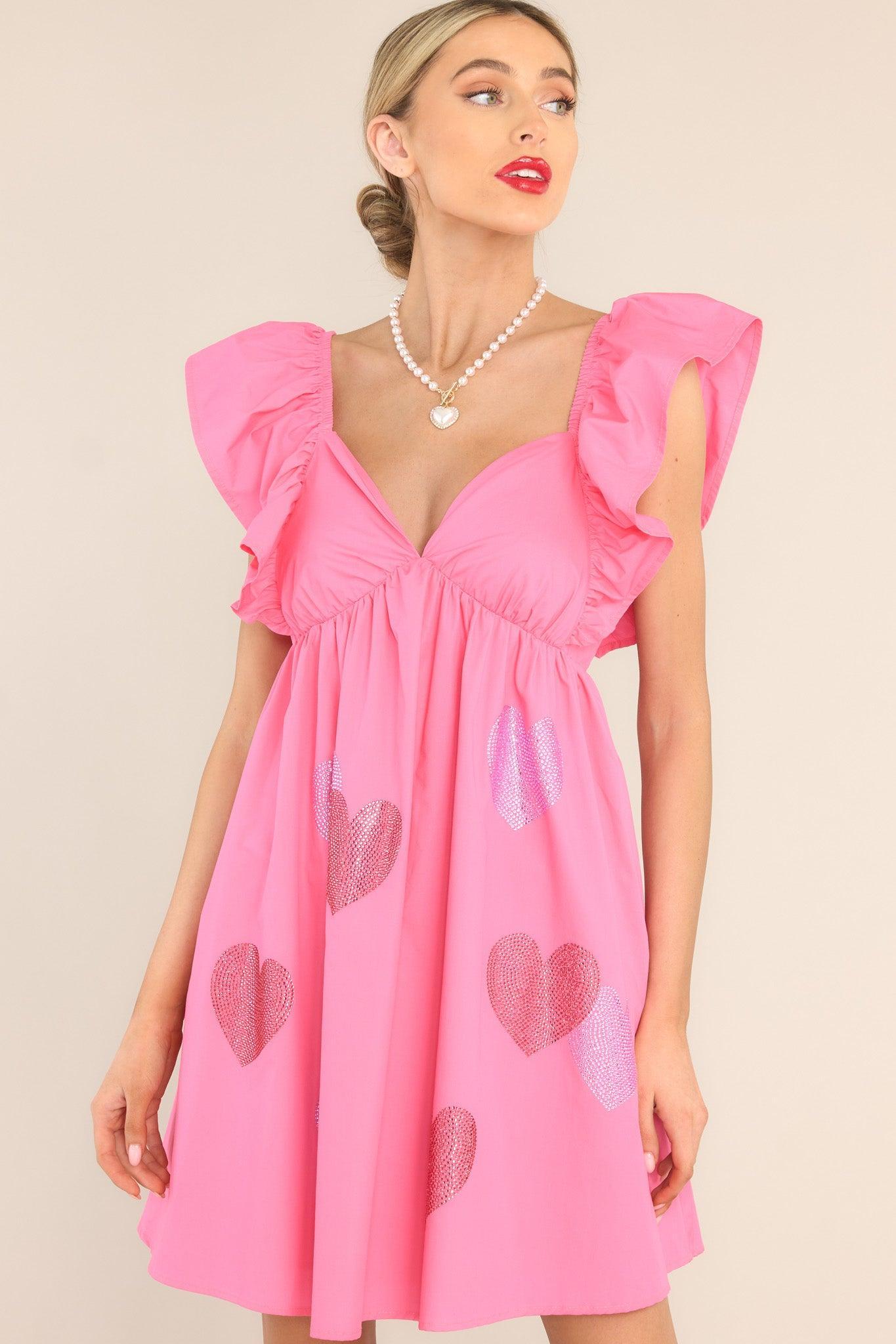 You're My Lover Pink Mini Dress Product Image