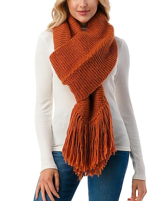 Marcus Adler Womens Ultra Soft Fringe-Trim Winter Scarf Product Image