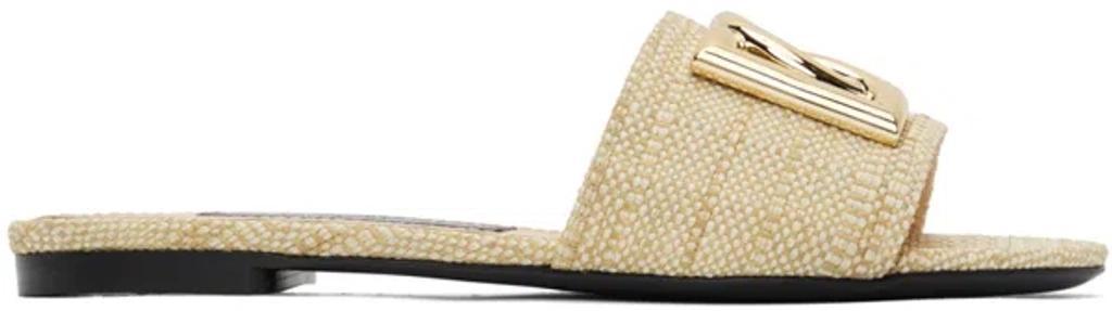 Beige Raffia Sandals In 80738 Sabbia 3 product image