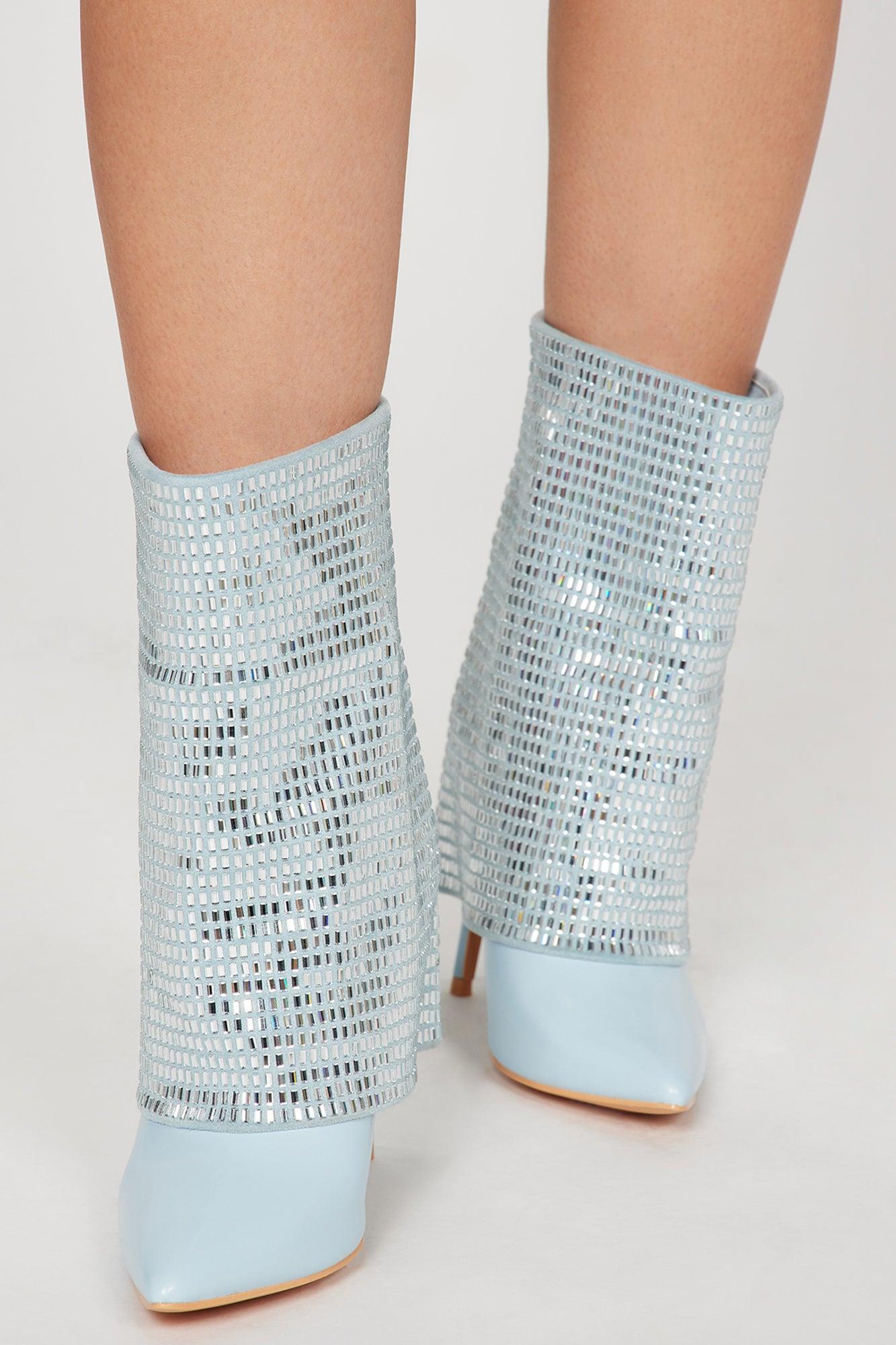 Life Like Mine Heeled Boots - Blue Product Image