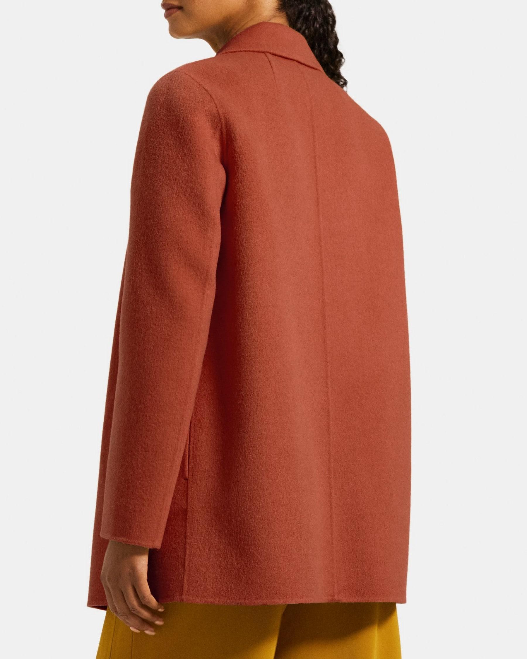 Open Front Coat in Double-Face Wool-Cashmere Product Image