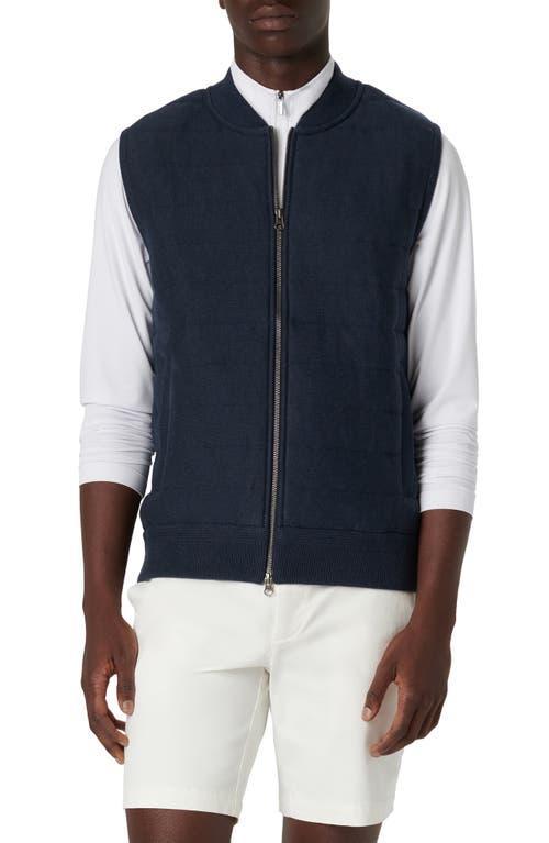 Bugatchi Cotton Zip-Up Sweater Vest Product Image