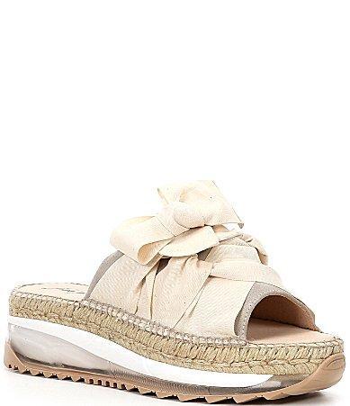 Free People Chapmin Suede Sport Bow Espadrille Platform Slide Sandals Product Image