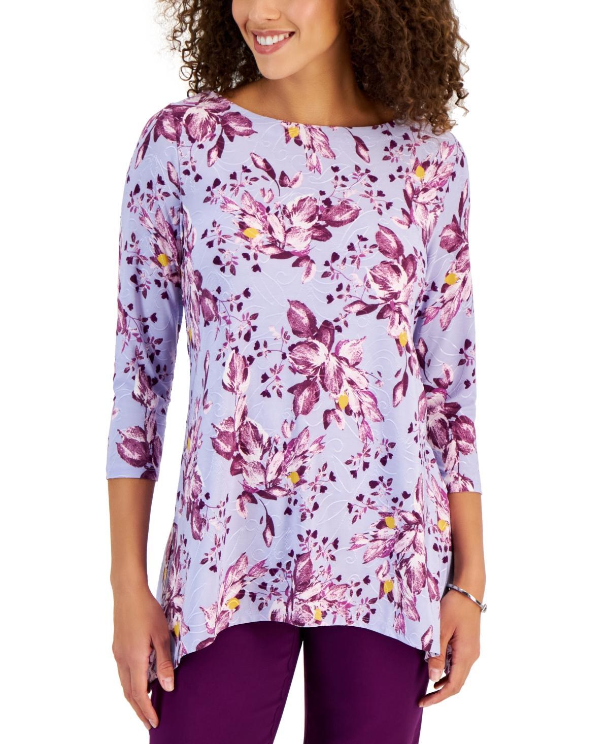 Women's Savannah Floral Jacquard Top, Created for Macy's Product Image