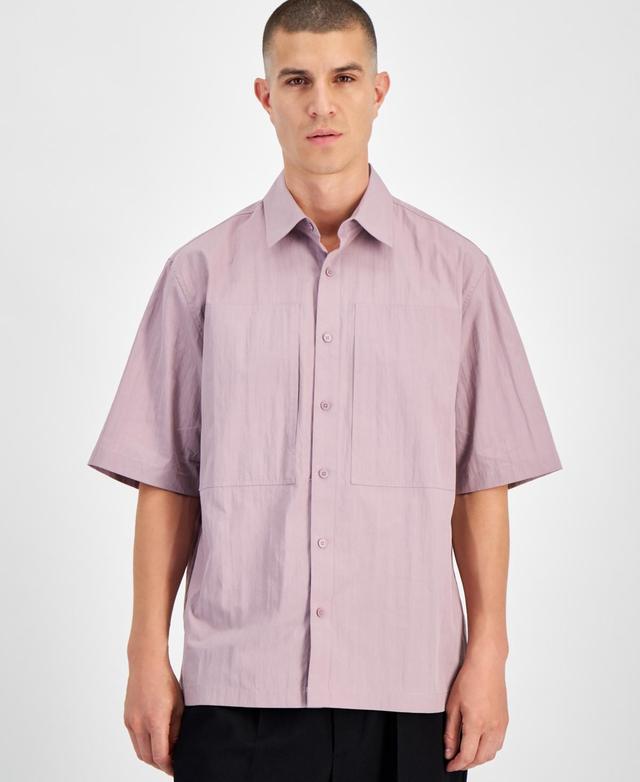 Mode of One Mens Relaxed-Fit Cotton-Blend Shirt, Created for Macys Product Image