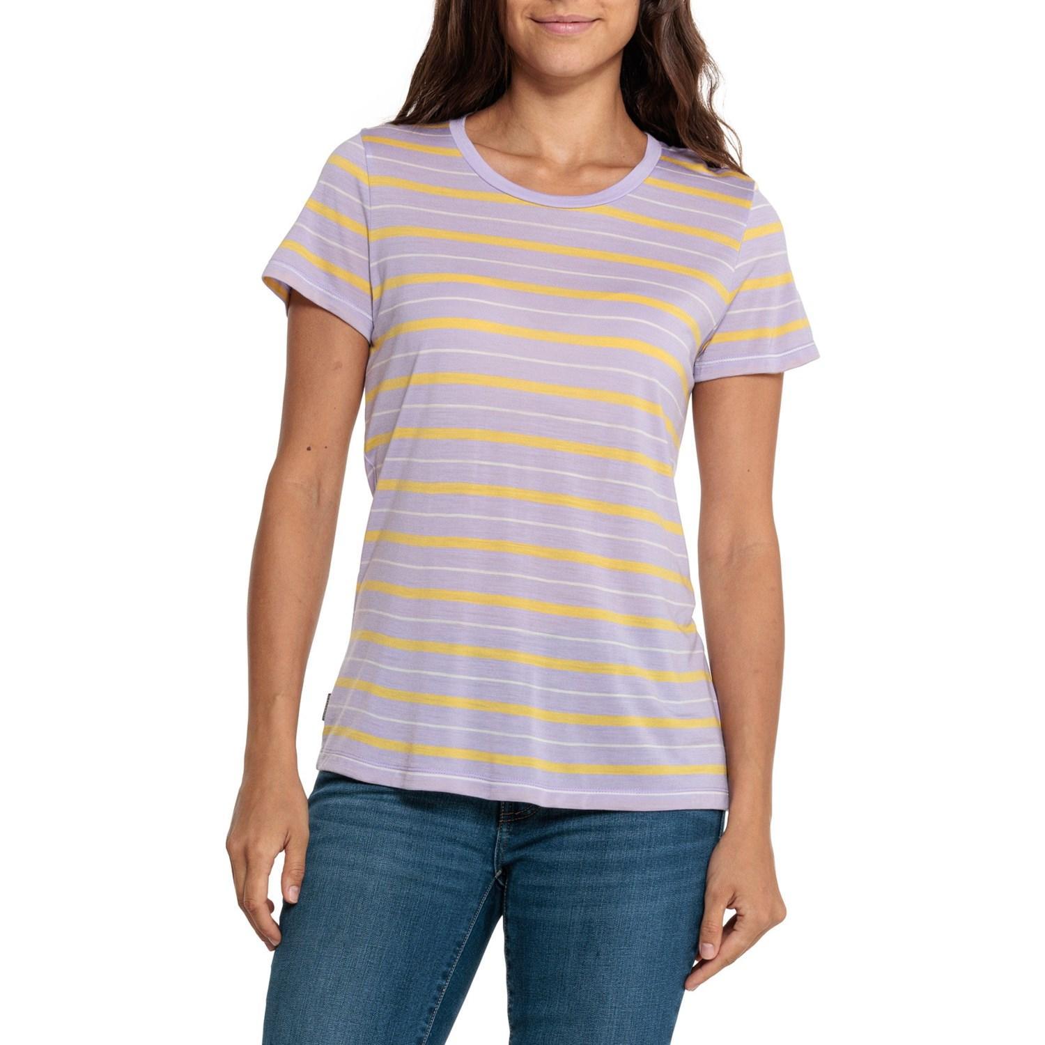 Icebreaker Wave Stripe T-Shirt - Merino Wool, Short Sleeve Product Image