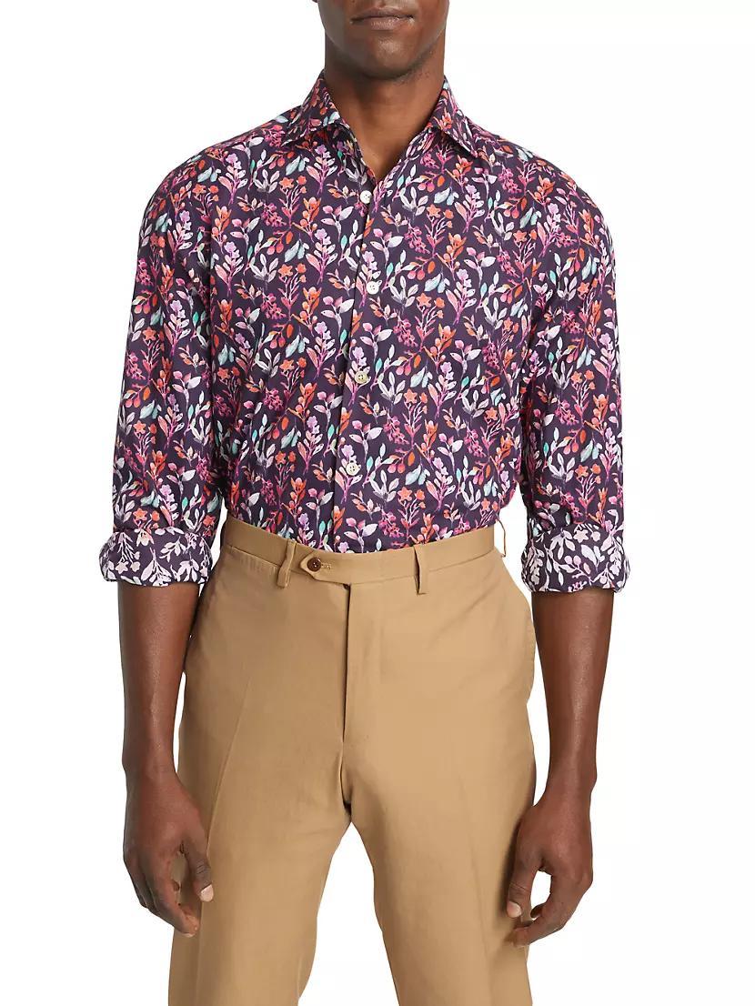 Foliage Print Button-Up Shirt Product Image