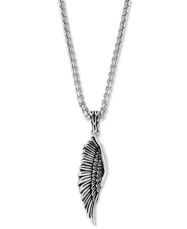 Effy Mens Wing 22 Pendant Necklace in Sterling Silver Product Image