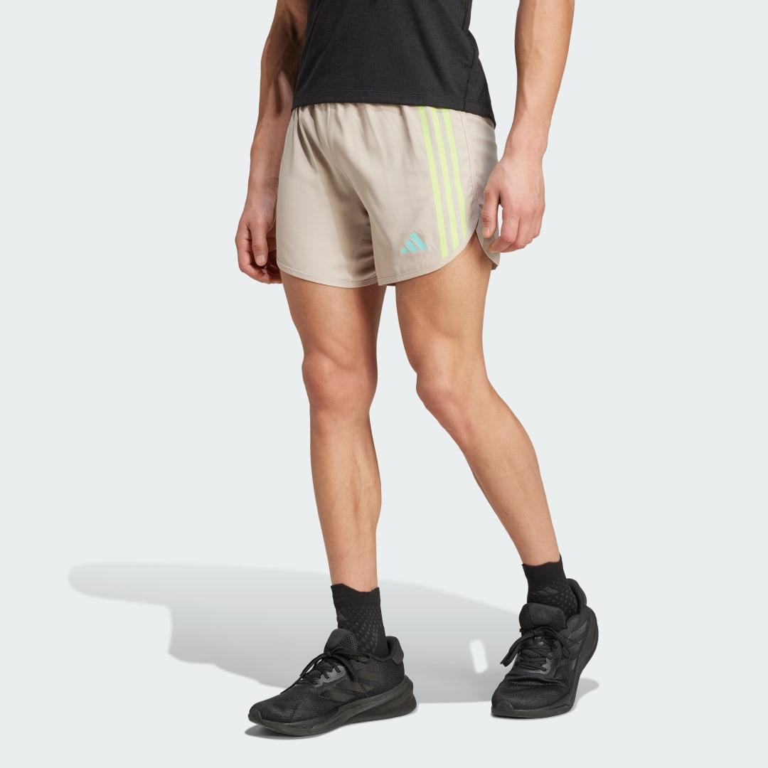 adidas Own the Run 3-Stripes Shorts Black XL 9 Mens Product Image