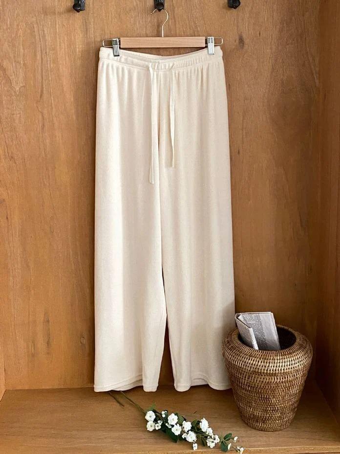 Fleece Wide Leg Pants Product Image