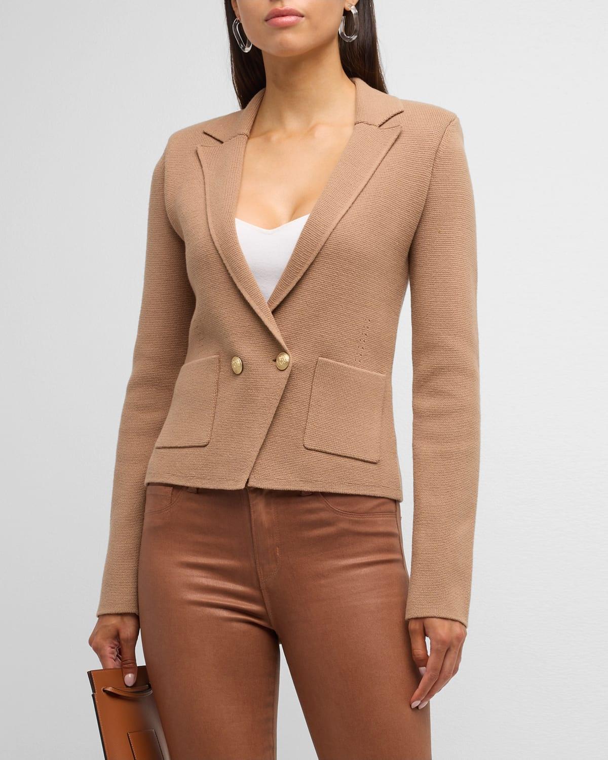 LAGENCE Sofia Cotton Blend Cardigan Blazer Product Image