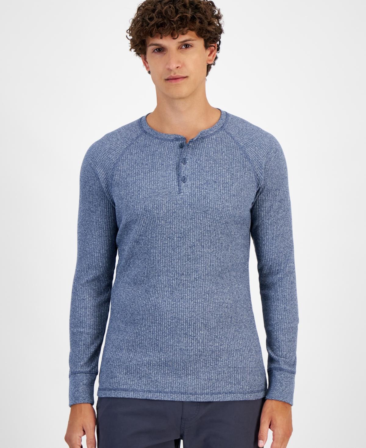 Sun + Stone Mens Thermal Henley Shirt, Created for Macys Product Image