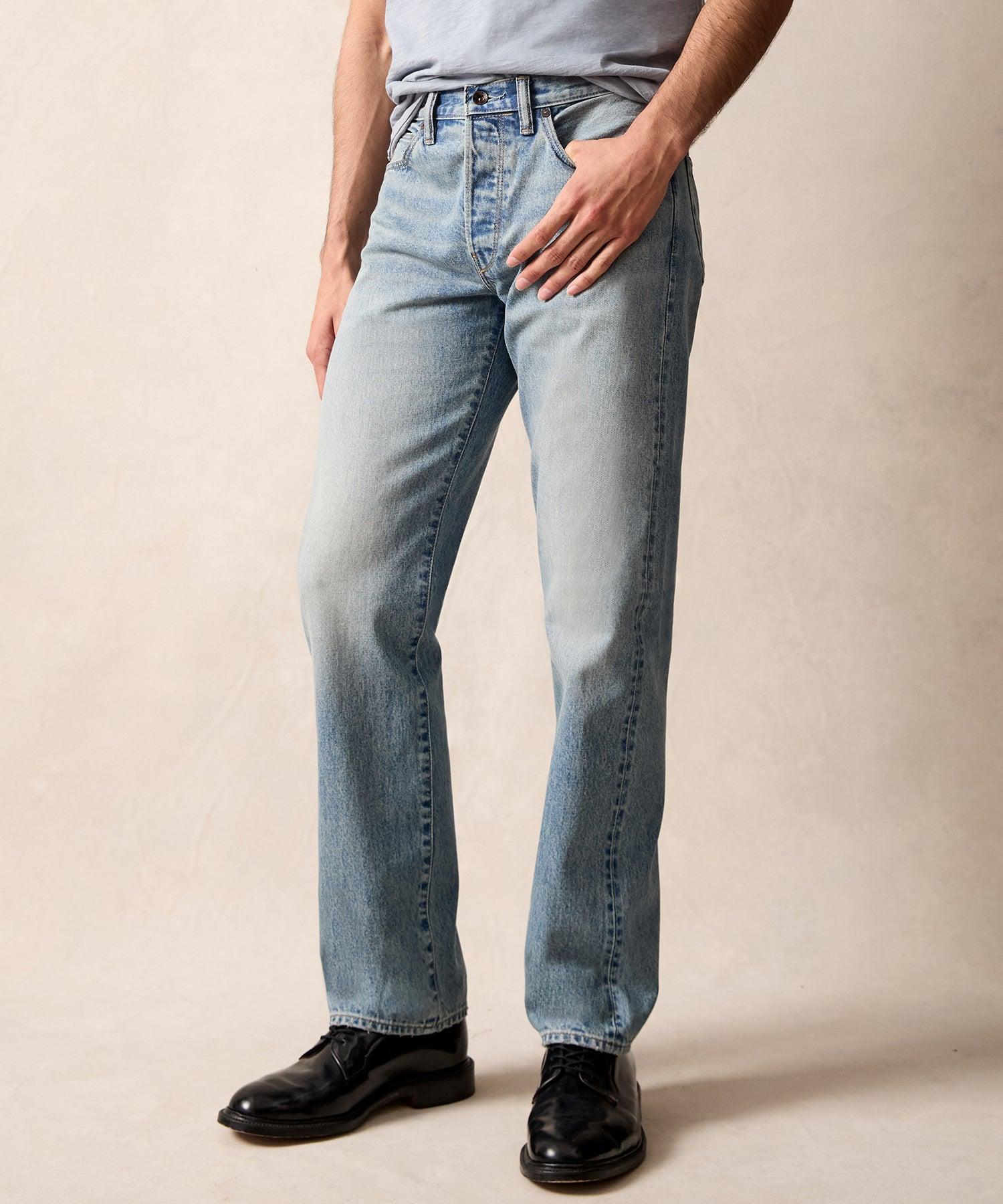 Vintage Straight Selvedge Jean in Frosty Indigo Wash Product Image