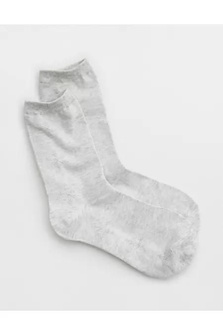 Aerie Soft Pointelle Crew Socks Women's Product Image