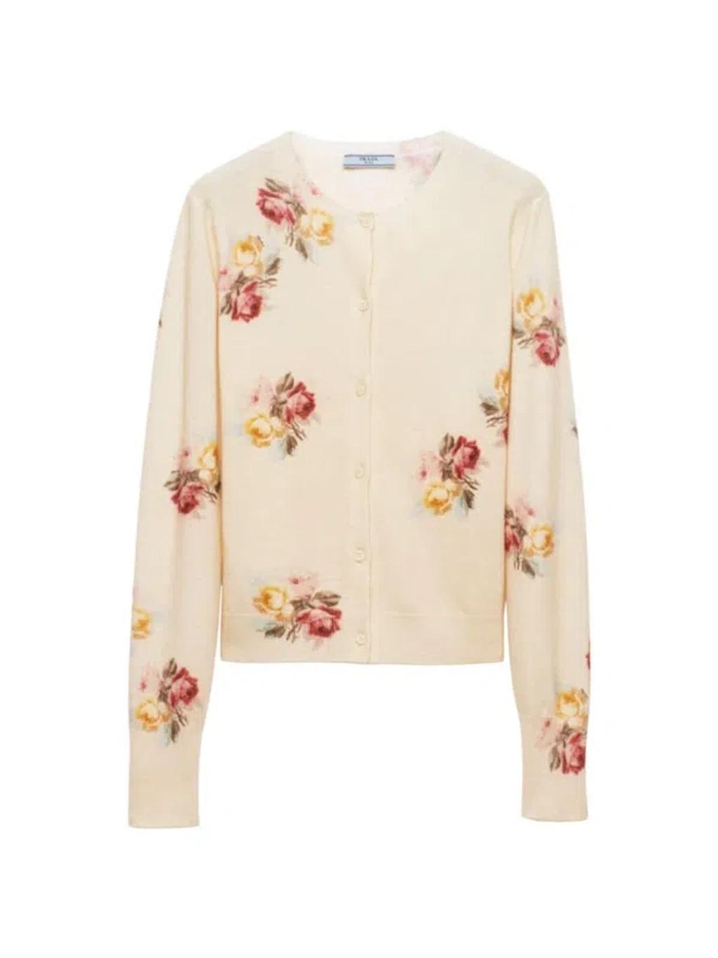 Printed wool cardigan Product Image