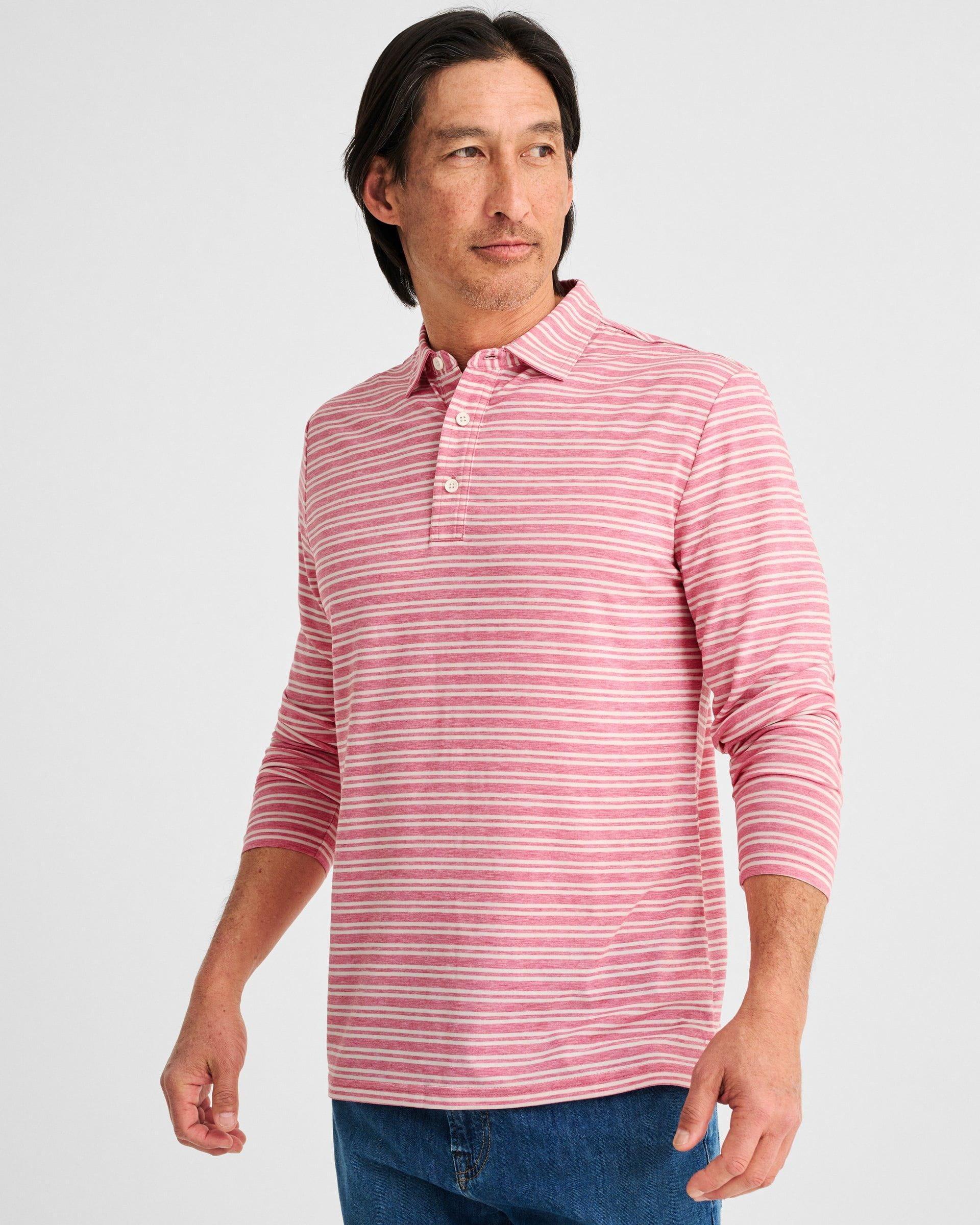 Brannen Striped Long Sleeve Polo Male Product Image