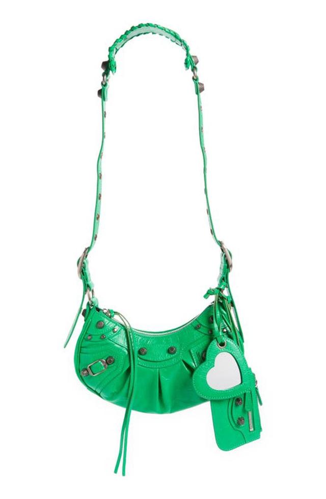 Extra Small Le Cagole Lambskin Shoulder Bag In Vivid Green Product Image