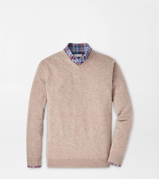 Peter Millar Mens Crown Heritage Cashmere Sweater | Color: Dark Sand | Size: M Product Image