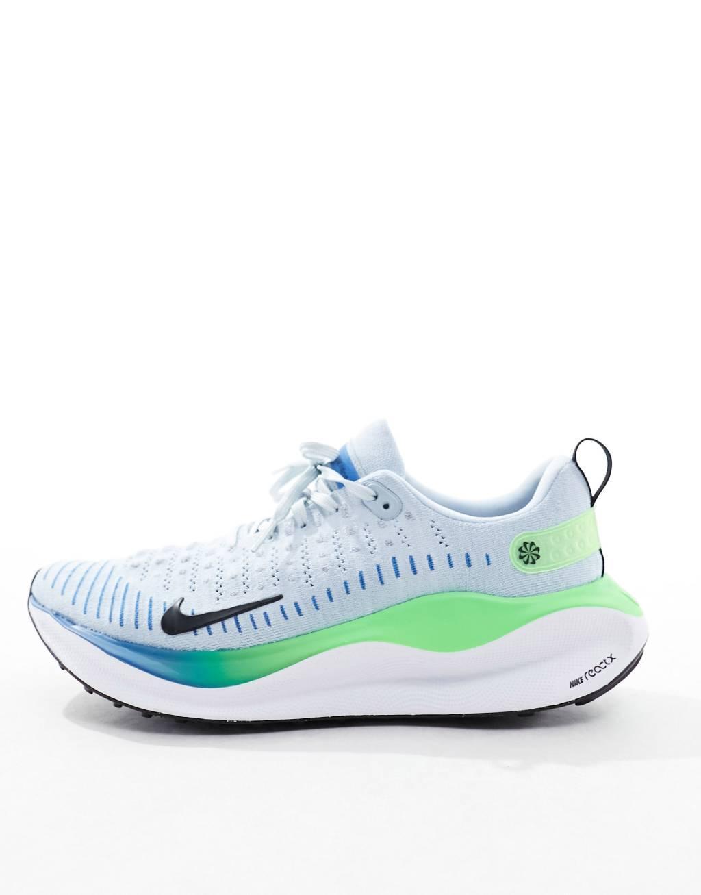 Nike Running React infinity Run Flyknit 4 sneakers in blue  Product Image