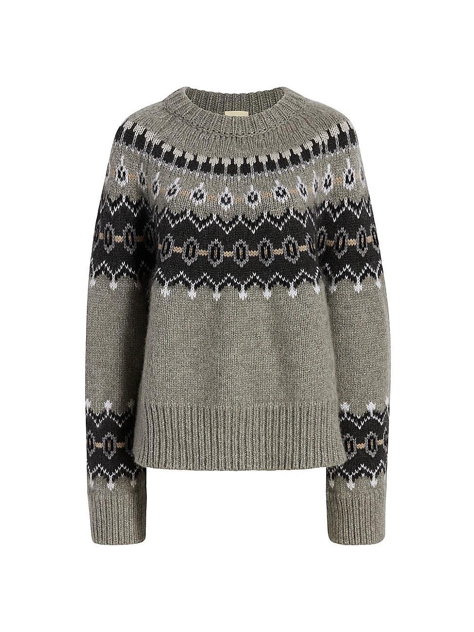 Khaite Halo Oversize Fair Isle Cashmere Blend Sweater Product Image