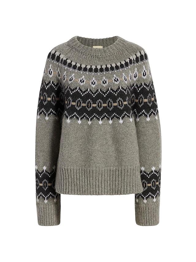 Khaite Halo Oversize Fair Isle Cashmere Blend Sweater Product Image