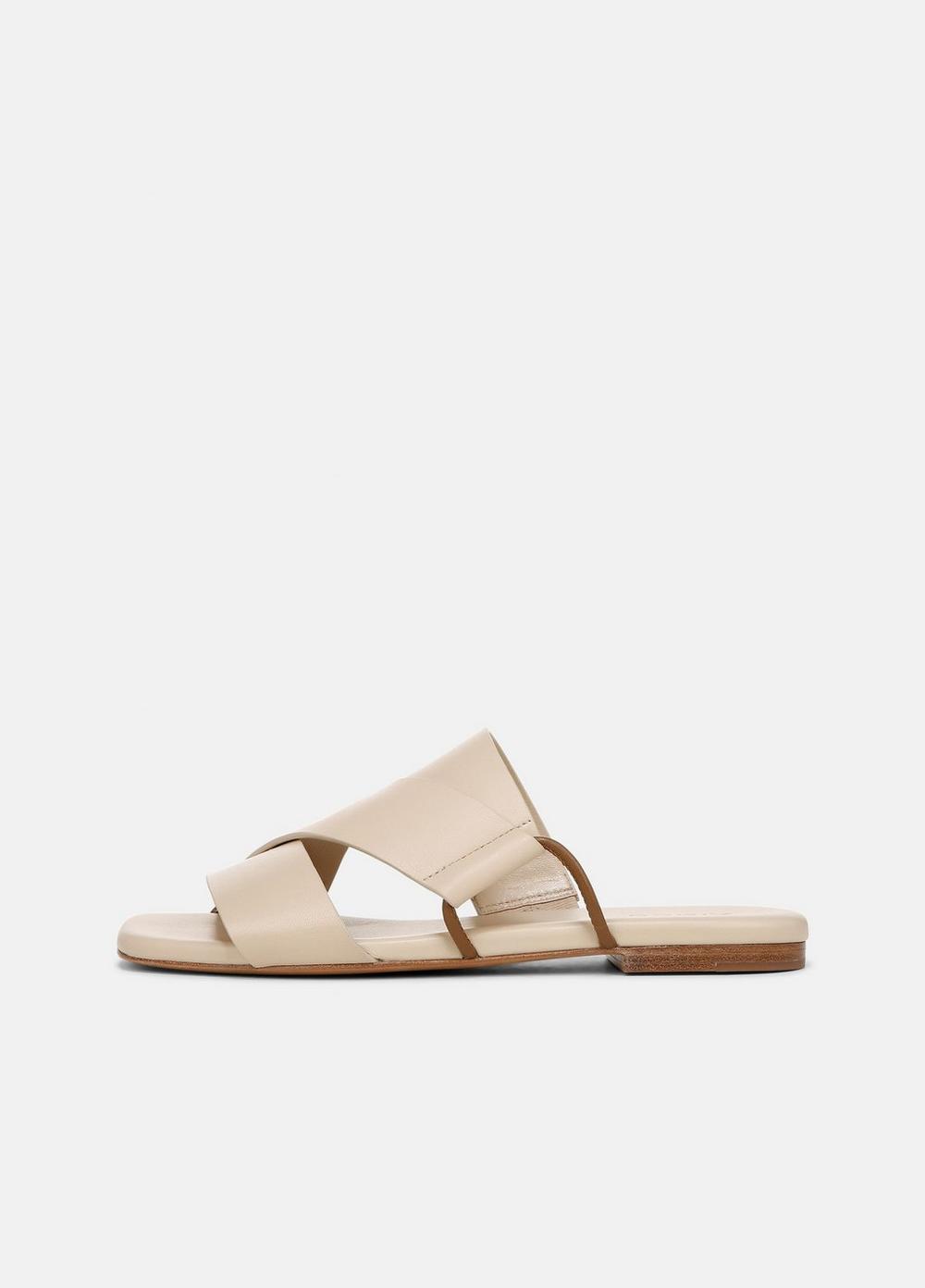 Dylan Leather Criss-Cross Slide Sandal Product Image