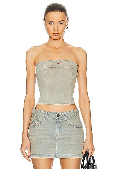 Diesel Ville Strapless Top in Blue Product Image