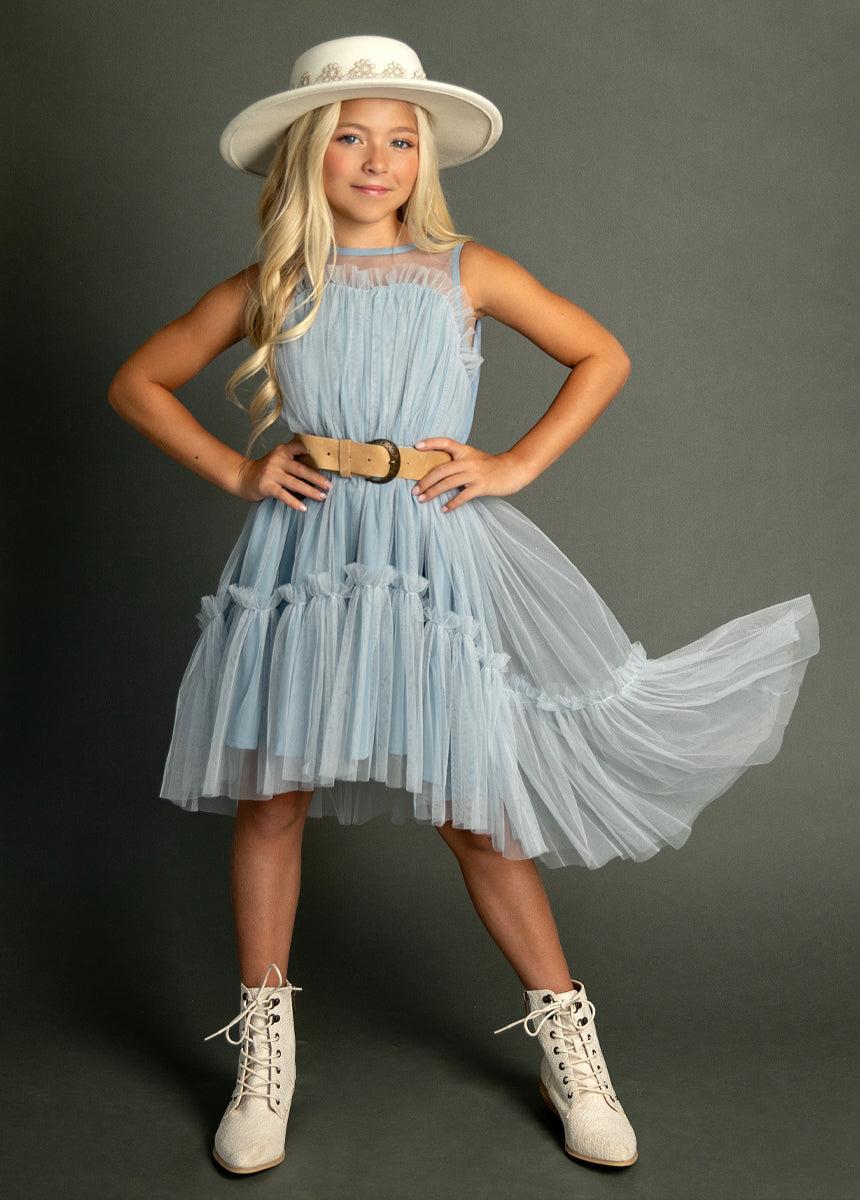 Loie Dress in Blue Smoke Product Image