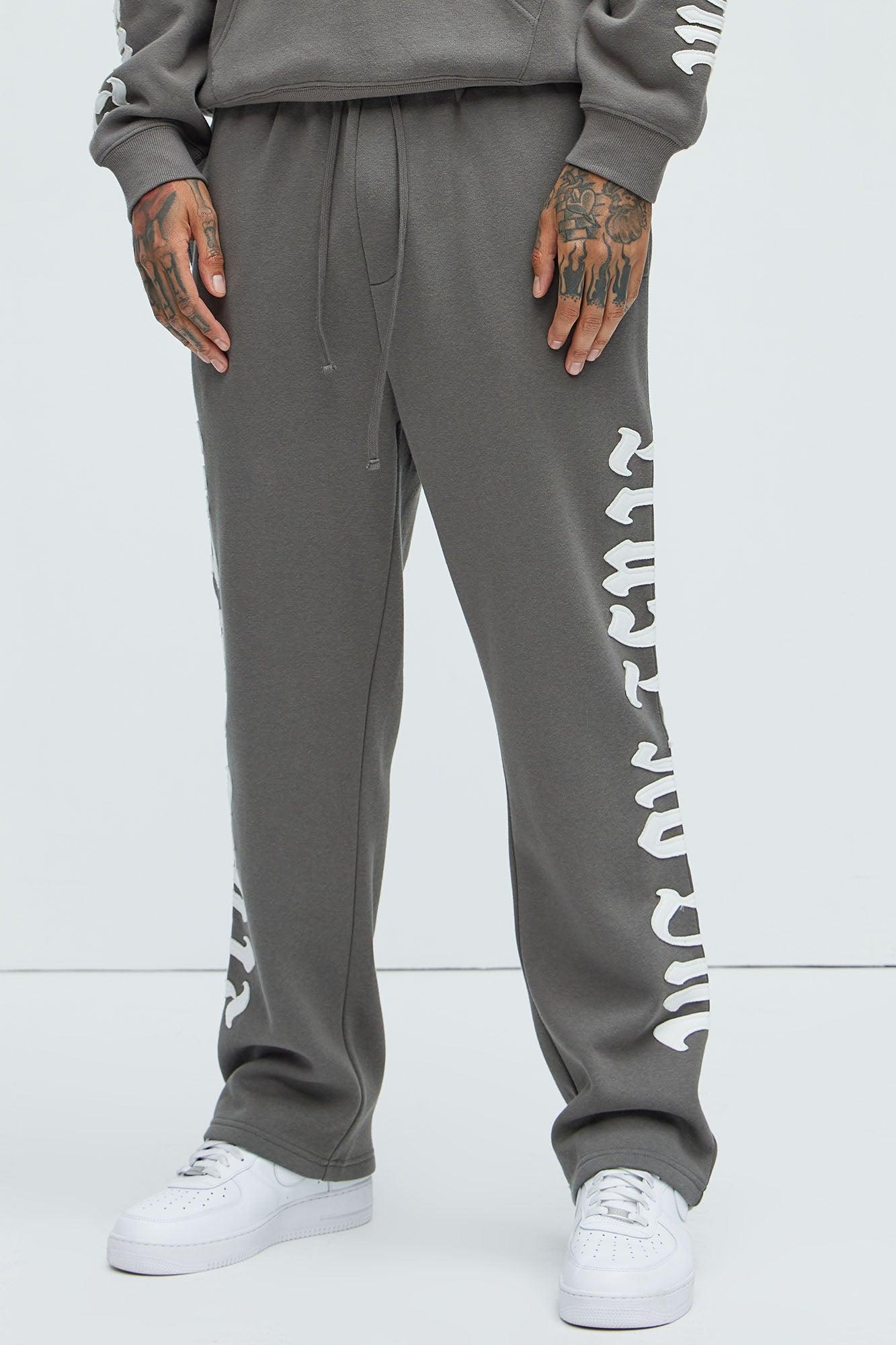 Tyson Trust Issues Straight Sweatpants - Grey Product Image