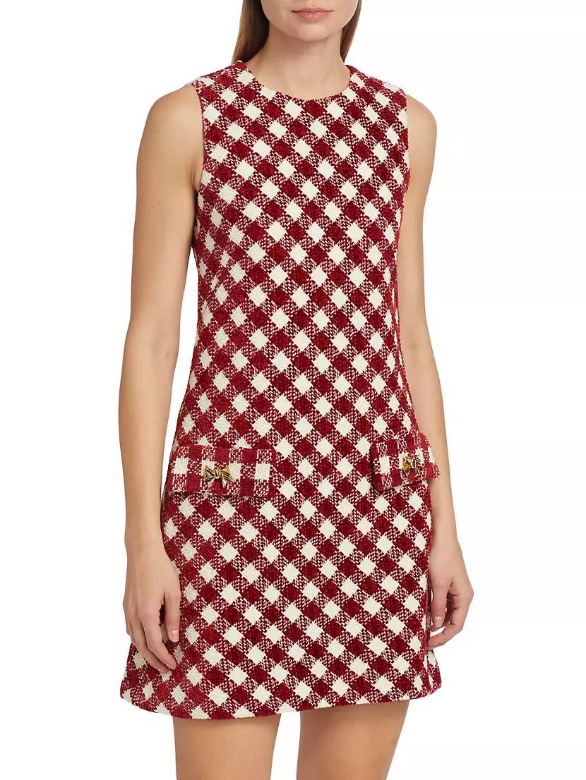 Chenille Check Tweed Shift Dress Product Image