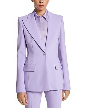 Michael Kors Collection Georgina One-Button Virgin Wool Blend Blazer Product Image