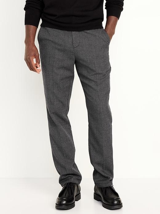 Straight Herringbone Trouser Pants Product Image